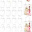 Ohuimrt 24 PCS Clear Plastic Gift Bags with Handles, Reusable Party Favor Bags with Ribbon Transparent Gift Wrap Bags Bulk for Weddings Birthdays, 9.1 x 6.7 x 2.8 Inches