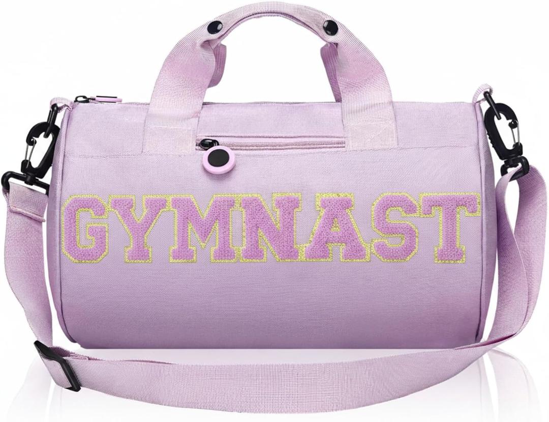 Purple Gymnastics Bag for Girls Gym Sport Gift Dance Gymnastics Bags for Toddler Kid Girls Teens Student Athletes Workout Christmas Gift