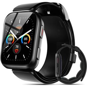 Smart Watch Blood Pressure, 1.95'' Blood Pressure Watch with Air Pump Cuff, S7 Smartwatch with Blood Pressure Sleep Monitor Sports Tracking for Android iOS Supports Data Sharing, Reminder Monitoring