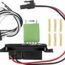 89019100 HVAC Blower Motor Resistor Kit with Harness Compatible with 2002-2009 Chevy Trailblazer & GMC Envoy XL, 2004-2007 Buick Rainier, 2003-2008 Isuzu Ascender Replaces 973-008, 973008, Black