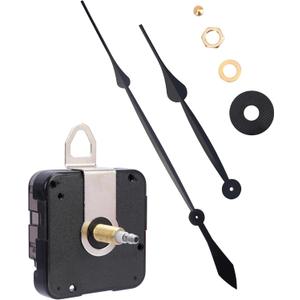 High Torque Clock Movement with 17.7" Clock Hands  Large Wall Clock Motor Replacement for 36" to 50" DIY Clocks  Battery-Operated, Clock Mechanism Kit (Total Shaft: 15/16 inch)