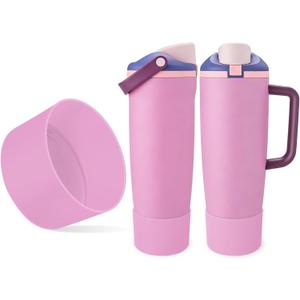 Silicone Boot for Owala 30oz & 40oz FreeSip Sway Bottles & Tumblers - Non-Slip, Scratch-Resistant, Stability Enhancer (Lilac Bloom)