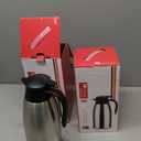 Norme 2 Pcs Thermal Coffee Carafe Insulated Stainless Steel Coffee Carafe for Hot Liquid Vacuum Thermal Pot Creamer Pitcher Dispenser with Brushes Keeping Hot Water Milk(Silver,68 oz)