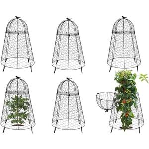 COATTOA Plant Protector Chicken Wire Cloche 6 PCS, Plant Protectors from Animals, 18.7×12 Inch Large Garden Cloches for Plants, Sturdy 2-in-1 Cloche Dome for Plants, Plant Protectors for Easy Pruning