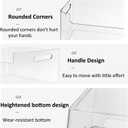 6 PCS Clear Plastic Storage Bins, 2-Sizes Stackable Storage Containers, Pantry Organizers and Storage with Handles, Perfect for Bathroom,Cabinet,Cupboard,Kitchen,Fridge,Closet Organization