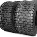 (2 Pack) MAXROLLORS 15x6.00-6 Lawn Mower Tires, 15x6-6 for Garden Tractor Riding Lawnmower Tire, 4 Ply Tubeless, Turf-V Pattern, 570 lbs Capacity