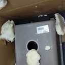 BLANCO Precis Reversible 1-3/4 Double Bowl Kitchen Sink with Low Divide, Truffle