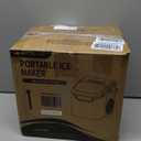 Antarctic Star Countertop Ice Maker Machine, 8 Ice Cubes in 6 mins, 26lb/Day Ice with 2 Sizes- Portable Mini, Energy Saving & Basket/Scoop for Home/Party/Travel/Camping/Bar, Dark Black