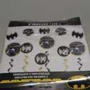 Unique Batman Party Decorations Kit - 7 Ft. (Pack of 7) - Multicolor Hanging Swirls & Garland - Perfect for Superhero Themed Birthday and Event Celebrations