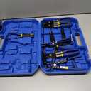 Orion Motor Tech 9pcs Hose Clamp Pliers for Fuel Oil & Water Hoses, Automotive Long Reach Hose Clamp Remover Kit with Flexible Wire Clic R Type Swivel Jaw Flat Band Pliers Case, Blue