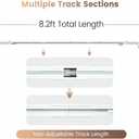 Smart Electric Curtain Track, 98.4" Motorized Curtain Rail with APP & Remote Control, Ultra Quiet Automatic Smart Home Curtain System for Living Room Bedroom, Fixed-Length Design