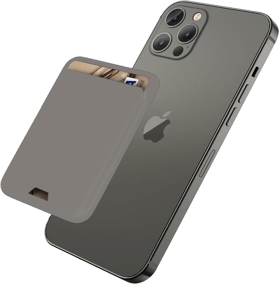 iLodn Magnetic Wallet Compatible with MagSafe for iPhone 17 16 15 14 13 12 Pro Max Air Plus Model, Mag 3 Safe Card Holder Stick on Accessories for Cell Phone & Case, Gray