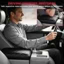 FREESOO Armrest Cover for Ford F150 Center Console Jump Seat 2011-2014 | f250-f450 armrest cover 2011-2016, faux leather protector, anti-slip, scratch & spill proof, easy instal