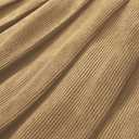 SANGTREE Women Corduroy Pleated Skirts High Waist Winter with Comfy Casual Elastic Band Without Shorts (Small, Khaki)