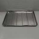 P&P CHEF 19.6 Inch Baking Sheet Pan with Rack Set, Stainless Steel Cookie Sheet Pan Tray with Cooling Rack for Oven Use, Cooking Roasting, Non Toxic & Dishwasher Safe, Heavy Duty