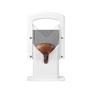 Bagel Cutter Slicer with Safety Handle, Stainless Steel Bagel Precision Cutter, Universal Slicer, Easy to Use Kitchen Guillotine Cutter, Portable Muffin Slicer for Bread Muffin Bagel, 7.1×8.7inch