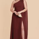 Melissa Cabernet Convertible One Shoulder Bridesmaid Dress  Large