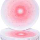 Silver Spoons Lava Collection White Hammered Plastic Salad Plates with Blush Mist Finish - 9" (Pack of 10) - Perfect for Weddings, Parties & Special Occasions