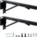 E Track Shelf Bracket, 14" Foldable 2 Pack Steel for Trailers/Vans | Double-Joint Design, Stable & Secure. Foldable, Saves Space. 100lbs Capacity. Steel, Rust-Proof.Easy Install on e-Track Rails