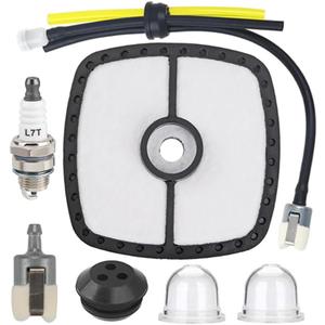 SRM 225 Tune Up Kit For Echo SRM225 GT225 PAS225 PE200 SRM230 SRM210 HC150 PPF210 Weed Eater Trimmer PB250LN PB250 ES250 Blower Includes Air Filter, Spark Plug, Fuel Filter,Fuel Line, Primer Bulb