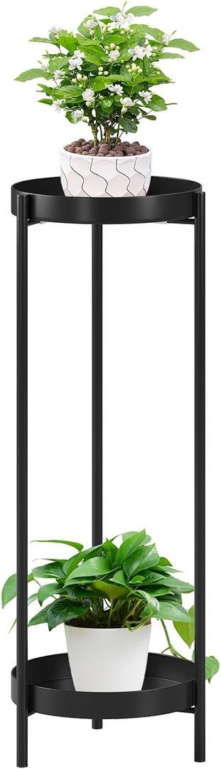Philodwell 30 Inch Tall Plant Stand, 2 Tier Black Metal Corner Plant Holder, 
L x W x H	9.84 x 9.84 x 29.92 inches