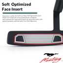 PGF Mustang Forged Blade & Mallet Plumbers Neck Putter [Black] [Length:33"-34"-35"] Crafted with Precision