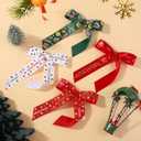 3 x doboi 6 Pcs Christmas Hair Bows for Girls - 4.3 Inches Handmade Toddler Bows With Alligator Clips - Glitter Hair Accessories for Baby Girls Teens Kids