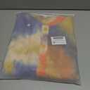 Lifeye Womens Onesie Pajamas Romper Sleepwear Set Tie Dye Long Sleeve Jumpsuit Homewear with Drop Seat Butt Flap (L)