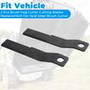 Brush Hog Cutter Cutting Blades Replacement for Skid Steer Brush Cutter Lawn Brush Mower Head Blade Rotary Cutter 2Pcs 8mm Thickness Spring Steel