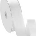 5 x 1-1/2" x 100 Yards Satin Ribbon - Wide Silk White Ribbon with Spool - Ideal for Gift Wrapping, Floral Bouquets, Crafts, Wedding Party Decorations, Christmas and Sewing Projects