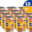 Pedigree Chopped Ground Dinner Adult Soft Wet Dog Food with Chicken, Canned Dog Food, 22 oz. Cans, 12 Count (EXP 04/05/28)