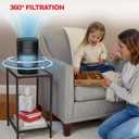 Honeywell Allergen Plus Compact HEPA Small Room Air Purifiers for Home, Up to 530 Ft Coverage, 3-in-1 Filter, Pet Dander, Smoke & Odor Reducer Air Quality Sensor with Auto Mode, Black, HPA125B