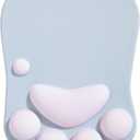 Cat Paw Mouse Pad, Ergonomic Mouse Mat with Wrist Support, Silicone Gel Mouse Pad, for Home/Office/Gaming, Mouse Mat Grey & Pink