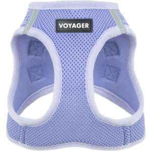 Best Pet Supplies Voyager Step-in Air Harness - All Weather Mesh, Reflective, No Pull Harness for Dogs, Cats - Secure with Hook & Loop Fastener, Buckle, Double D-Rings - Lavender, M