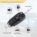 Key Fob Replacement for 2013 2014 2015 2016 Ford Fusion Car Keyless Entry Remote Control, N5F-A08TAA N5FA08TAA, 4 Buttons