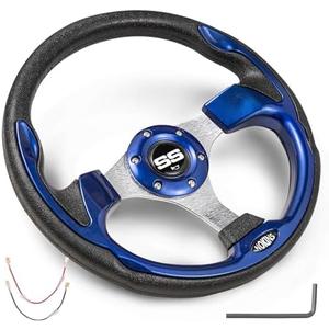 NOKINS 12.5" Universal Golf Cart Steering Wheel, Fit EZGO TXT/RXV/Club Car DS/Precedent/Yamaha, Most Golf Carts (Blue) NOKINS 12.5" Universal Golf Cart Steering Wheel, Fit EZGO TXT/RXV/Club Car DS/Precedent/Yamaha, Most Golf Carts (Blue)