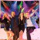 Rainbow Stage Disco Backdrop 7X5FT, 70s 80s 90s Colorful Neon Backdrop, Vintage Lights Photography Background, Rock Music Club Party Decorations Supplies Photo Props