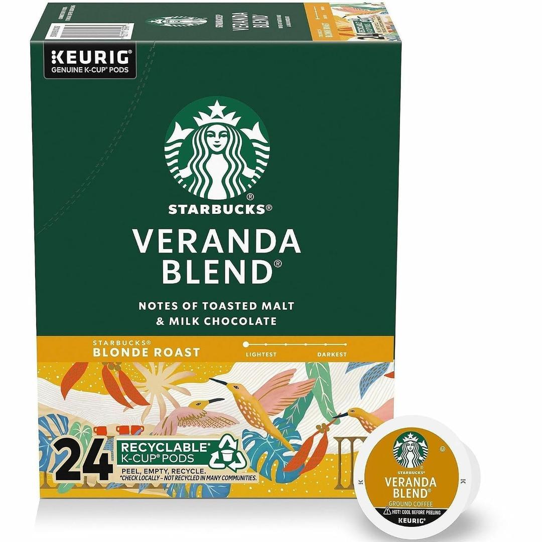 Starbucks® Single-Serve Coffee K-Cup®, Veranda Blend, Carton Of 24 (EXP 02/25/27)