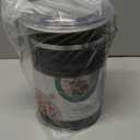 Oggi Stainless Steel Kitchen Canister 62 fl oz, Black - Airtight Clamp Lid, Clear See-Thru Top - Ideal for Kitchen Storage, Food Storage, Pantry Storage. Large Size 5" x 7.5".