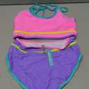 Popvil Women's High Waisted Bikini Sets Neon Two Piece 2026 Swimsuit Sporty Adjustable Straps Bathing Suit (Large, Pink&Purple)