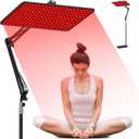 Morfone Red Light Therapy Lamp for Full Body & Face - 200 LED 660nm, 850nm, 940nm Infrared Light Therapy Large Panel with Adjustable Stand, Protective Glasses for Home Use, Gift for Women Girls