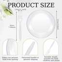 Hushee 600 Pcs Clear Plastic Dessert Plates 6'' with Forks 7'' for Cake Appetizer, 300 Small Disposable Plates and 300 Plastic Forks, Serve 300 Guests for Wedding Birthday Party Bulk