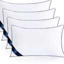 Pillows King Size Set of 4,Soft Microfiber King Pillows with Hollow Fiber,Hotel Quailty Bed Pillows for Sleeping 4 Pack for Back,Stoamch Sleeper