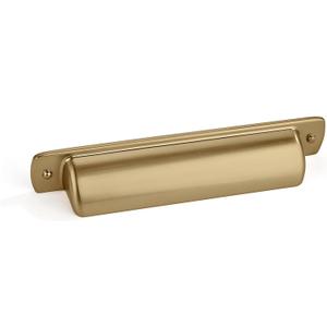 khtumeware 10 Pack 4"(102mm) Vintage Drawer Pulls Champagne Bronze Cabinet Bin Cup Pulls Kitchen Hardware Cabinet Handles Drawer Handles Knobs.