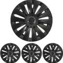 Tesla Model Y Wheel Covers 19 Inch, Helios Style Wheel Hub Caps,Matte Black ABS 19" Rim Hubcaps Compatible with Tesla Model Y 2021 2022 2023 2024 Gemini Wheel, Helios Style 19"For 2021-2024 Model Y