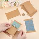 PH PandaHall 50pcs Ribbon Storage Organizer Cardboard Ribbon Spools Embroidery Floss Bibbon for Thread Holder Empty Yarn Bobbin for Cotton Thread Cross Stitch Craft DIY Sewing 5x3.5 Inch