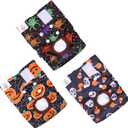 CuteBone Dog Diapers Female Washable Small Medium Large 3 Pack Reusable Doggie Diapers Puppy Period Pants for Doggy Heat Cycle Peeing D55S