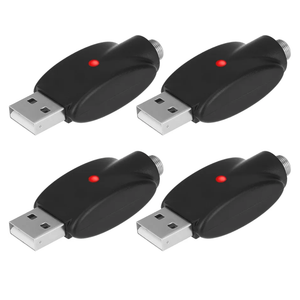 The Lord of the Tools 4pcs 510 Out Threaded USB Smart Charger with Over-Charge Protection LED Indicator for Laptop Car Charger Flashlight 2 Pack