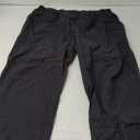 SIR7 Men's Linen Casual Lightweight Drawstrintg Elastic Waist Summer Beach Pants (XX-Large, Black)