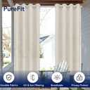 PureFit Sheer Outdoor Curtains for Patio Waterproof/Weatherproof, Fade Resistant Outside Voile Curtains for Gazebo, Front Porch, Pergola, Sun Filtering Privacy Curtain, 54 x 108 inch, Set of 2, Beige